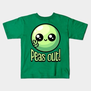 Peas Out! Cute Pea Pun Kids T-Shirt